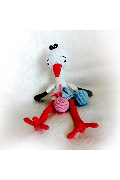 OYUNCAKPARK Leylek Lucky Amigurumi Organik Oyuncak