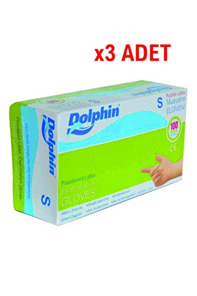 Dolphin Pudralı Lateks Muayene Eldiveni S Beden