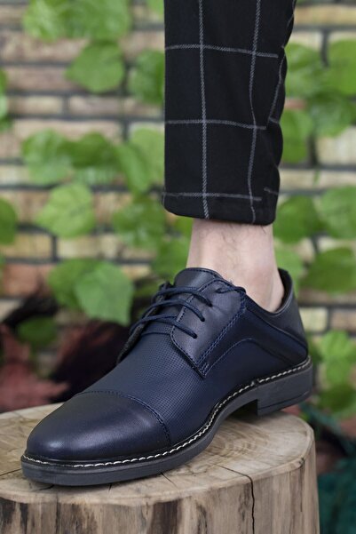 Riccon Men's Navy Blue Printed Casual Shoes0012117