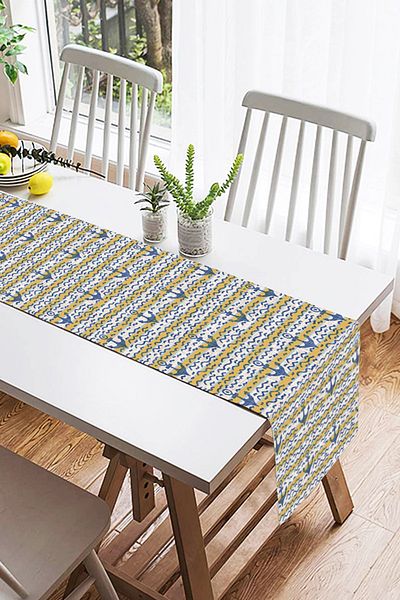 Realhomes Διακοσμητικό Suede Runner με μοτίβο άγκυρας με μοτίβο Sailor