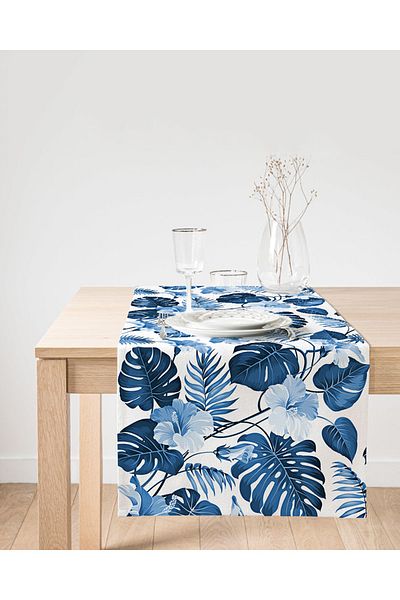 Realhomes Albăstruie Amazon Leaves, special concepută decorativă, design special, din piele de căprioară