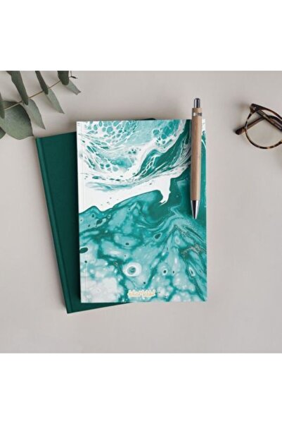 Bikutumutluluk Gift - Unlined Notebook Series - N009 Green Marble Notebook