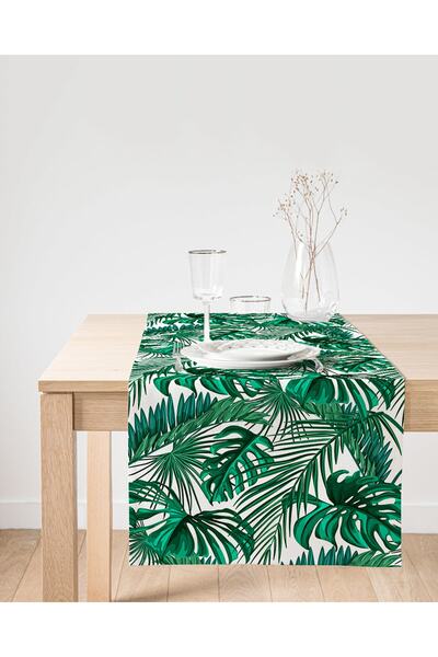Realhomes Mint zeleni kavaniče motiv dekorativni trkač od suede
