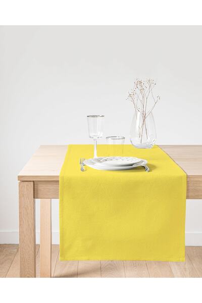 Realhomes عداء من جلد الغزال المزخرف بطباعة رقمية باللون الأصفر