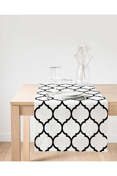 Realhomes Alb-negru Ogea Model Decorativ Design Special Suede Runner