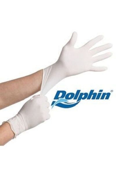 Dolphin L Size Powdered Latex Exam Gloves
