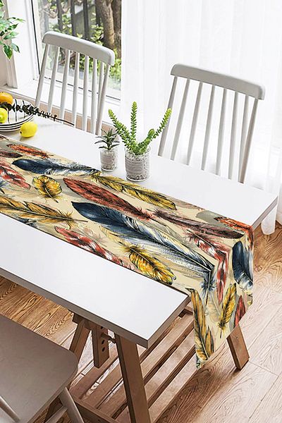Realhomes Ψηφιακό τυπωμένο Suede Runner με μοντέρνα καλλιτεχνική σχεδίαση