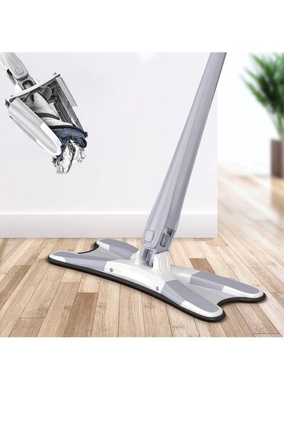 Tasarım Evi 360 Derece Dönebilen Kendinden Sıkmalı X Mop Paspas