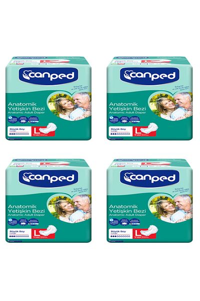Canped 4-Piece Anatomical Large Adult Diaper - Adult Diaper Large