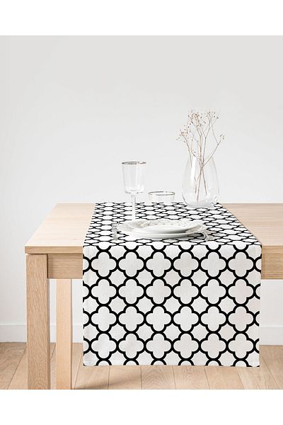 Realhomes Μοντέρνο Ogea Patterned Digital Printed Διακοσμητικό Suede Runner