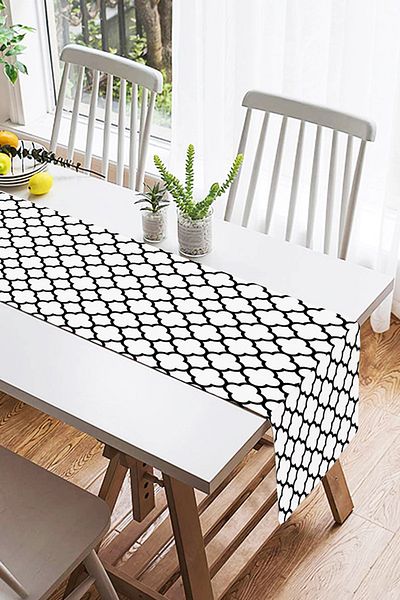 Realhomes Μοντέρνο Ogea Patterned Digital Printed Διακοσμητικό Suede Runner