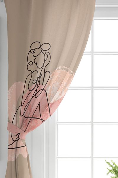 Realhomes Bohemian Single Wing Digital Printed Background Curtain