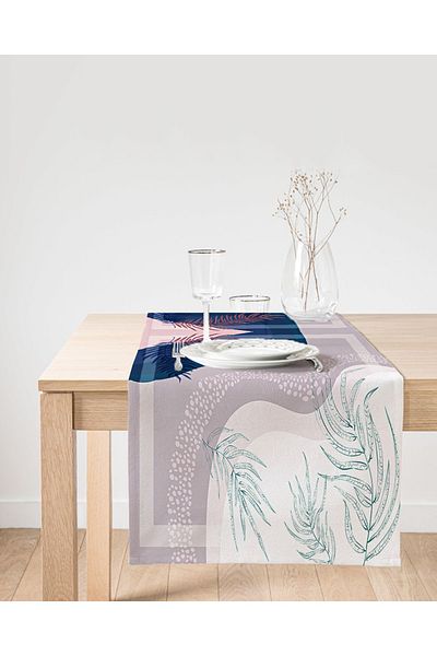 Realhomes Ψηφιακό τυπωμένο Suede Runner με μοντέρνα καλλιτεχνική σχεδίαση