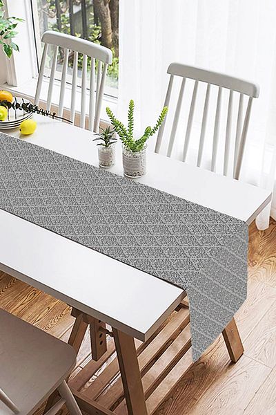 Realhomes Runner decorativ din piele intoarsa cu imprimare digitala cu design special