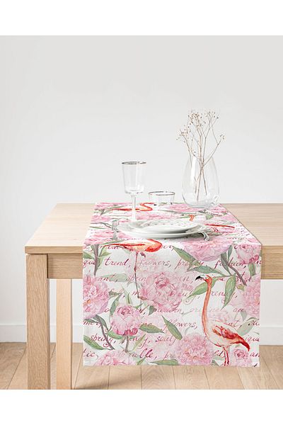 Realhomes Ψηφιακό τυπωμένο Suede Runner με σχέδιο Flamingo