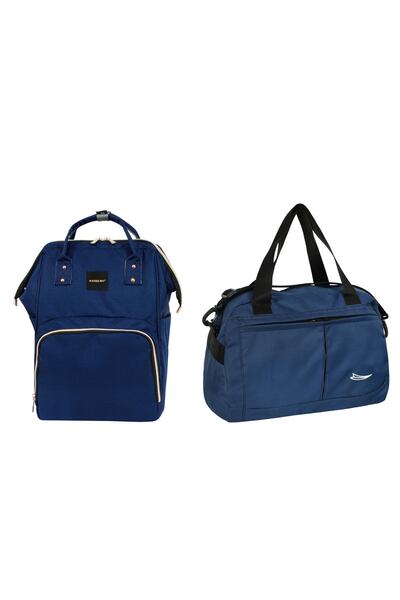 barberri حقيبة ظهر كلاسيكية من Mother Baby Care Laci وحقيبة يد رياضية/سفر متوسطة الحجم