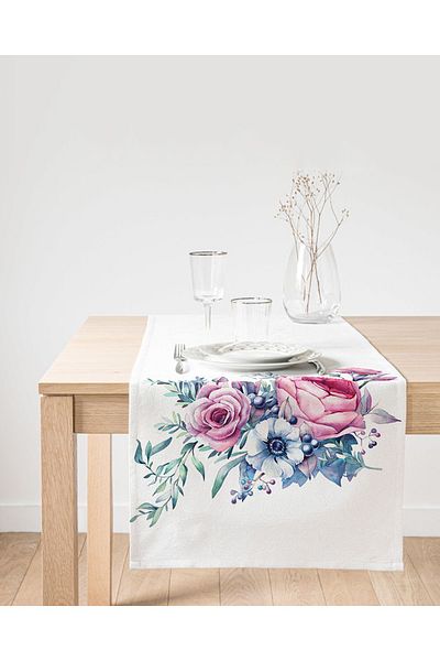 Realhomes Livense Special Design Floral Pattern Ψηφιακό τυπωμένο Suede Runner