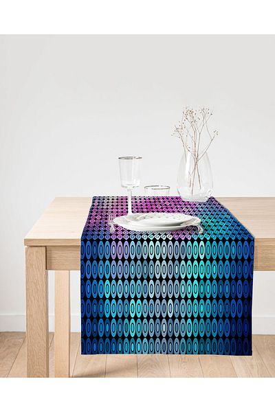 Realhomes Mozaic Pattern Digital Printed Modern Suede Runner