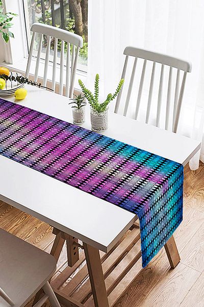 Realhomes Mozaic Pattern Digital Printed Modern Suede Runner