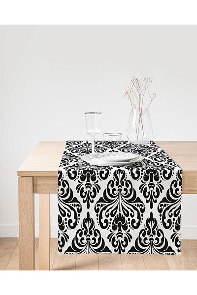 Realhomes Μοντέρνο Suede Runner με μοτίβο Damask