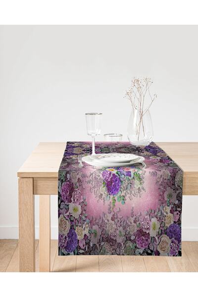 Realhomes Özel Tasarım Dijital Baskılı Modern Süet Runner