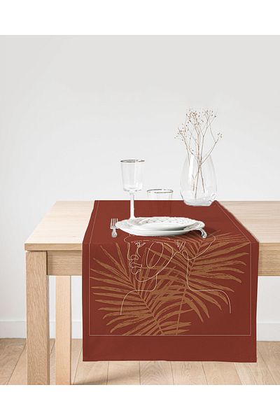 Realhomes Onedraw Illustration Silhouette με πολύχρωμο φόντο ψηφιακή εκτύπωση ειδικής σχεδίασης Suede Runner