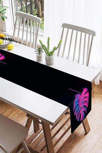 Realhomes Alerg modern din piele intoarsa cu fundal negru si frunze tropicale