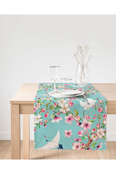 Realhomes Aleer decorativ din piele intoarsa cu Motiv Ebabil Birds