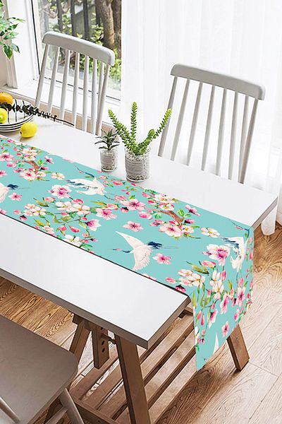 Realhomes Aleer decorativ din piele intoarsa cu Motiv Ebabil Birds
