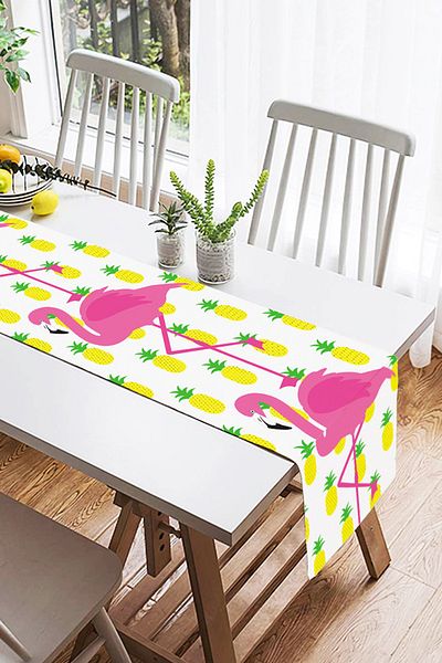 Realhomes Alerg din piele intoarsa cu motiv ananas si flamingo