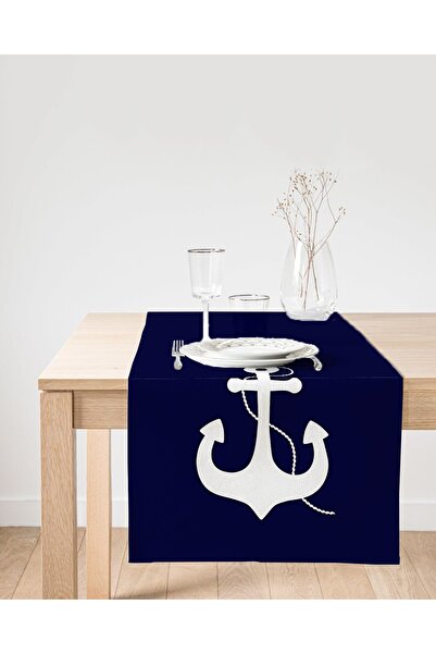 Realhomes Fundal albastru închis Ancoră cu model imprimat digital Design spec...