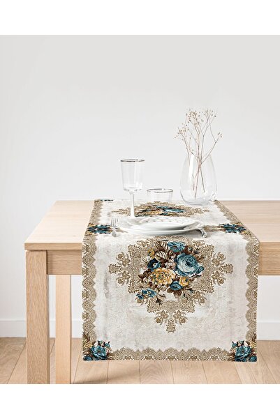 Realhomes Alergăr modern din piele de căprioară cu design special, imprimat d...