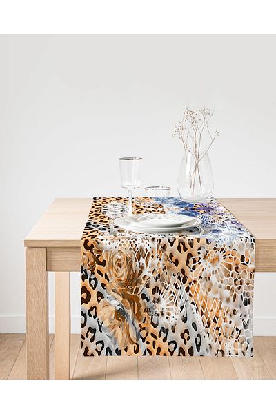 Realhomes Ψηφιακό τυπωμένο Suede Runner με Leopard Motif