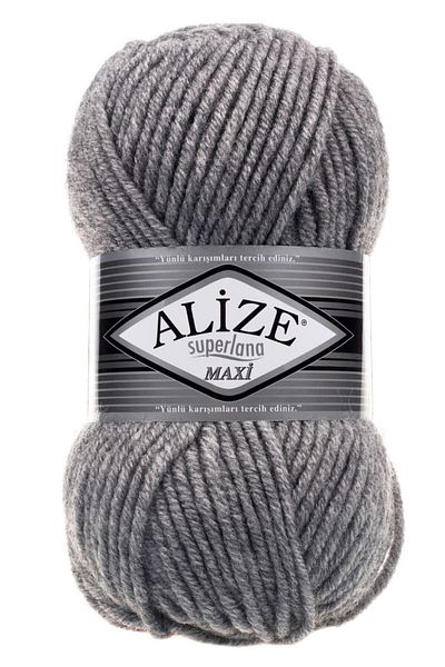 Alize Superlana Maxi Hand Knitting Yarn Κωδικός χρώματος: 21 Grey Melange