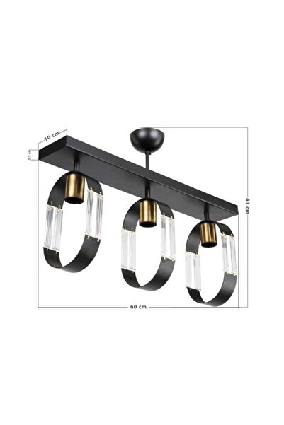 Modelight Nova 3'lü Sıralı Avize (Plafonyer)