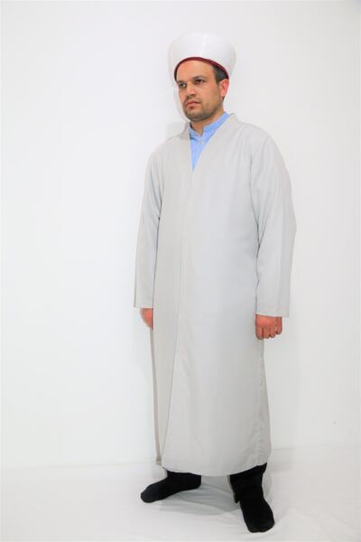 Reynes Cübbe Imam Sade Namazlık Terletmez Cubbe Özel Kumaş Gri