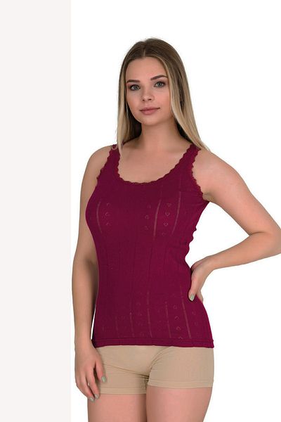 Berrak Patterned Women's Athlete with Wide Straps| Pack of 3 Cotton Cherry