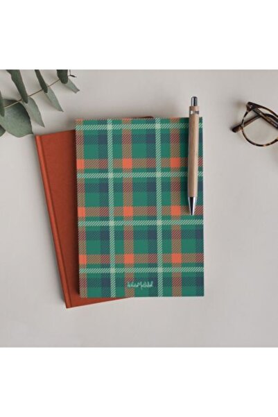 Bikutumutluluk Gift - Unlined Notebook Series - N079 Green Plaid Notebook