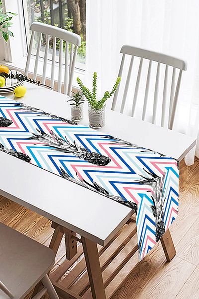 Realhomes Ananas pe podea în zig-zag Decorativ Design special Suede Runner
