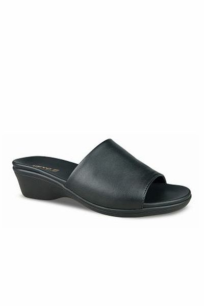 Ceyo 9922-12 Orthopedic Wedge Sole Women's Black Slippers