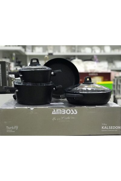 Amboss Chalcedony 7 Piece Black Granite Set