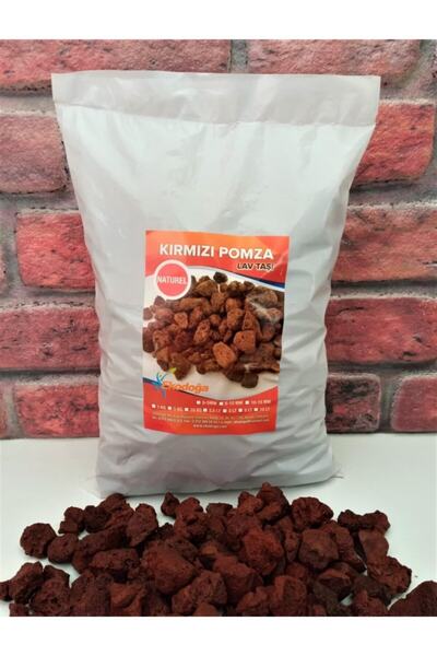 Ekodoğa Pomza 5 Kg 2-4 Cm Kırmızı Pomza Tarım Pomzası Pomza Taşı Lav Taşı Cür...
