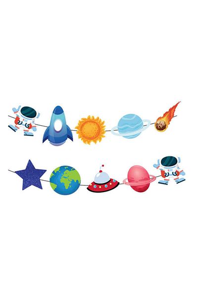 Big Party Space Themed Party Banner 3 Meters