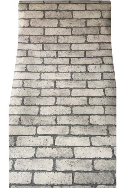Örtücüm Taş Tuğla Duvar Desenli Kendinden Yapışkanlı Folyo Kağıt Kaplama 45 Cm X 15 Metre