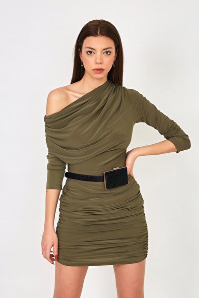 LE NOIR Desıre Degaje Yaka Elbise