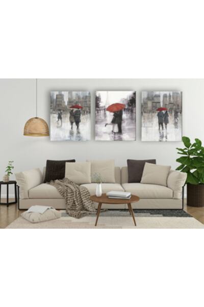 hediyeniburadabul Red Umbrella Multiple Painting