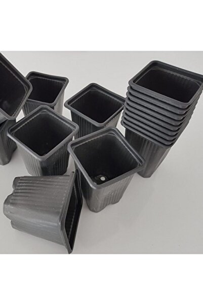 Doğalsan Tarım Kare Saksı 8x8x9 Cm 20 Adet Vakum Saksı Çiçek Saksısı Fide Sak...
