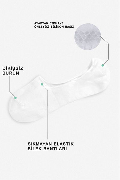 MEM SOCKS Silicone Ballerina Socks 6-pack