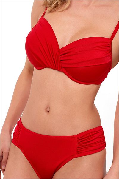AYYILDIZ Bikini-Set - Rot - Unifarben