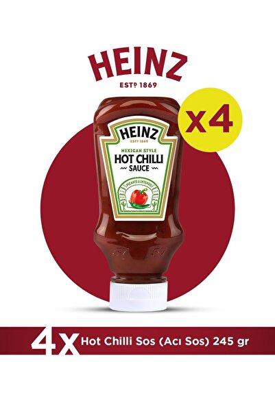 Heinz Hot Chilli Acı Sos 245 Gr - 4'lü Paket